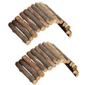 PINVNBY 2 PCS Hamster Toys, Wooden Hamster Ladder Bridge Tunnel Hide, Guinea Pigs Cage Accessories Natural Hideout for Small Animals Chinchillas Guinea Pigs Mouse Rat Ferret Rodents - color: 2 PCS, Fruitwood