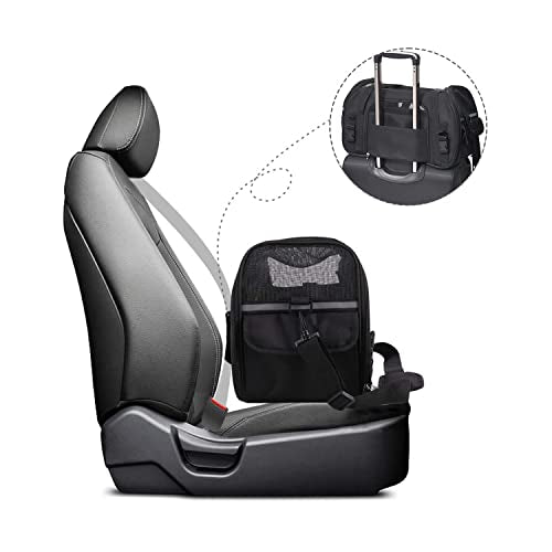 JESPET Soft-Sided Kennel Pet Carrier for Small Dogs, Cats, Puppy, Airline Approved Cat Carriers Dog Carrier Collapsible, Travel Handbag & Car Seat - color: Black, size: 19.0"L x 10.0"W x 13.0"H