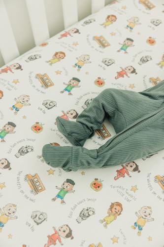 Copper Pearl Premium Fitted Knit Crib Sheet/Toddler Sheet CoComelon Friends - color: Cocomelon Friends