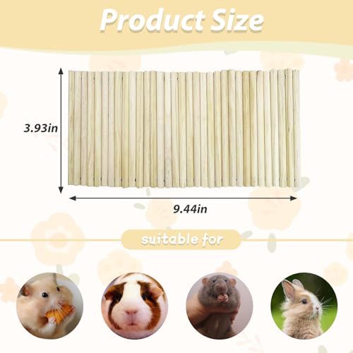 PIVBY 2PCS Wooden Hamster Ladder Bridge, Flexible Wood Tunnel Hide, Hamster Chew Toys for Small Animals Guinea Pig, Rat, Chinchilla, Gerbil, Mice, Mouse (Natural) - color: 2 PCS, Natural wood