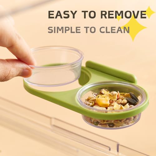 Magnetic Hamsters Feeding Set Freestanding Water Bottle Food Bowl for Glass Tanks, Suitable for Syrian Dwarf Hamsters Gerbils Mice Rats Degus (Gray, Magnetic-Mounted) - color: Gray