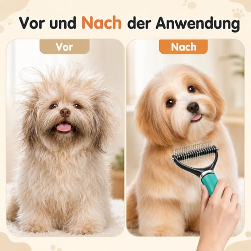 Pet Grooming Brush, Pets Knotted Dog Grooming, Pets Knotting Comb, Professional Pet Deshedding Brush, Deshedding Comb Fur Brushes, Shedding Brushes For Dogs And Cats (Green) - color: Green