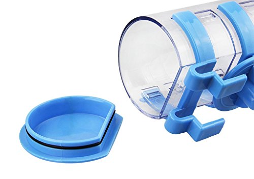 BXT Automatic Pet Water Bottle for Dogs Cats Rabbits Ferrets, 13.5 oz Capacity Rear-Filling Water Feeder Hanging No-Drip Water Drinking Holder- Keep Your Pet Hydrated (Blue)