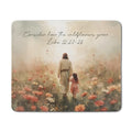 Christian Jesus Walking with Girl Mouse Pad, Christian Jesus Gifts Mouse Pads Mousepad for Desk Office Computers Laptop, Religious Office Supplies Desk Accessories, 9.5x7.9 Inch - color: 06Child