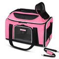 Top-Expandable Small Pet Carrier 18"x11"x11" Airline Approved | for Delta/American/United Airlines, Lockable Safety Zippers and Anti-Scratch Mesh, Soft-Sided, Pets Under 10 Lbs, Pink - color: Pink, size: 18.0"L x 11.0"W x 11.0"H