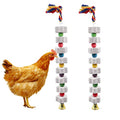 2 Pack Large Chicken Chewing Toy, Chick Beak Grinding Calcium Stone with Bells, Cage Accessories for Bird Parrot Cockatiel Parakeet Budgies Rat Hamster Rabbit Bunny African Grey Guinea Pig Chinchilla - color: White
