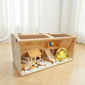 Wooden Hamster Cage, Large Hamster Habitats Enclosure Tank with Lock, Acrylic Sheet & Openable Top, Small Animal Cage for Chinchilla, Guinea Pig, Gerbil 40'' l