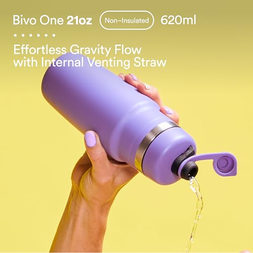 Bivo One 21oz Non Insulated Stainless Steel Bike Water Bottle - Lightweight for Cycling, Travel, Kids - No Plastic Taste, Fits Most Cages, Dishwasher Safe - (Raw) - color: Raw