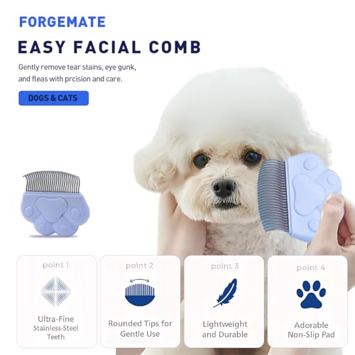 Cat Comb Pet Short Long Hair Removal Massaging Shell Comb Soft Deshedding Brush Grooming And Shedding Matted Fur Remover Massage Dematting Tool For Dog Puppy Rabbit(Blue) - color: Blue
