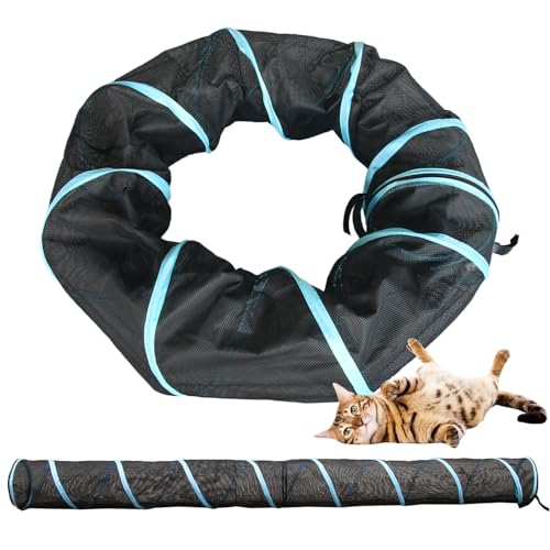INTURN Cat Furniture Tent for Indoor and Outdoor Playpen Portable Cat Tunnels, Outdoor Kennel (10ft Tunnel) - color: 10ft Tunnel