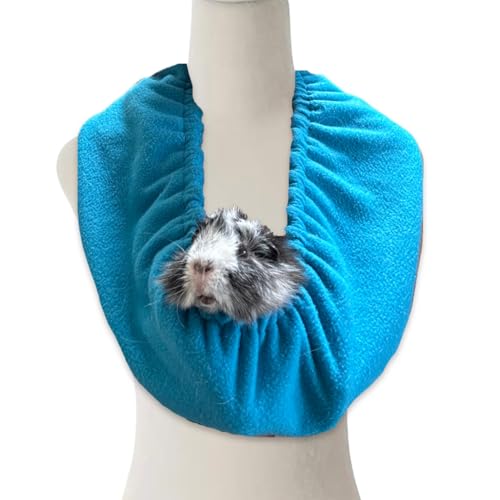 Bonding Scarf for Small Pets | Perfect for Guinea Pigs, Rats, Chinchillas, Hedgehogs, Ferrets, Puppies, Kittens, & More! (Blue Mixed Prints) - color: Blue