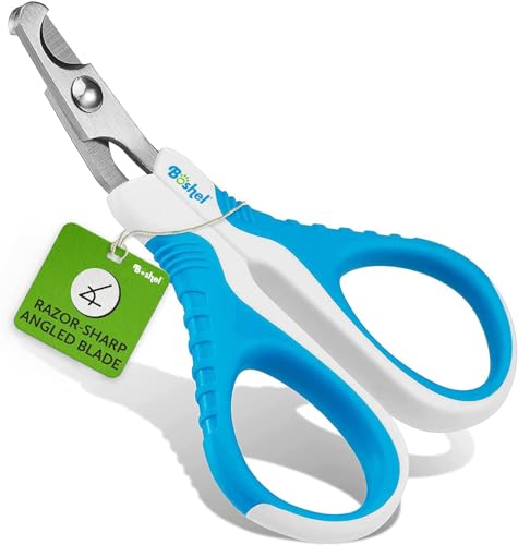 Cat Nail Clipper - Razor-Sharp & Angled Cat Clippers for Nails with Comfy Grip Handles. Lightweight & Safe Grooming Solution - Ideal for Smaller Pets - size: Small - Angled