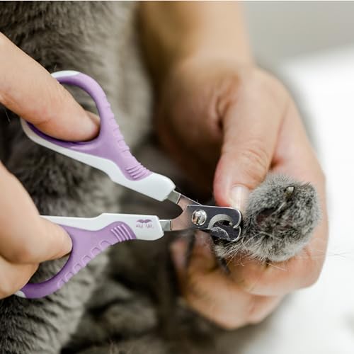 Mr. Pen- Cat Nail Clipper, Stainless Steel | Professional Sharp Cat Claw Trimmer for Small and Medium Cats, Pet Nail Clipper with Sturdy Non Slip Handle - color: Purple