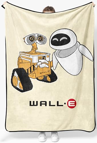 Jay Franco Kids Plush Throw Blanket – Soft & Cozy Fleece Throw for Bedroom & Couch Décor, Official Licensed Product, Beige - Wall-E, 46x60 - Throw Blanket - color: Beige - Wall-e, size: 46x60 - Throw Blanket