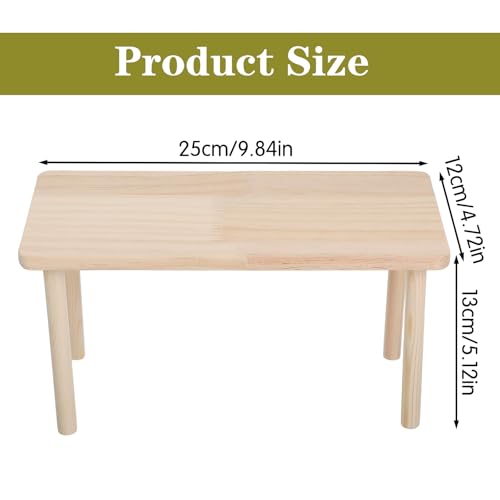 Wooden Hamster Platform, Natural Wooden Hamster Play Platform Waterproof Standing Surface 5.5'' Height Small Animal Resting Area Cage Accessory for Hamsters Squirrel Other Small Pets