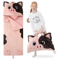 70" 4.2lbs Kids Sleeping Bag with Pillow Pink Pig Toddler Nap Mat | Sleep Sack 2-in-1 Sleeping Mat& Blanket Washable Roll-Up w/ Handle For Daycare Kindergarten Thick Soft & Portable In Gift Box - color: Pig-Pink