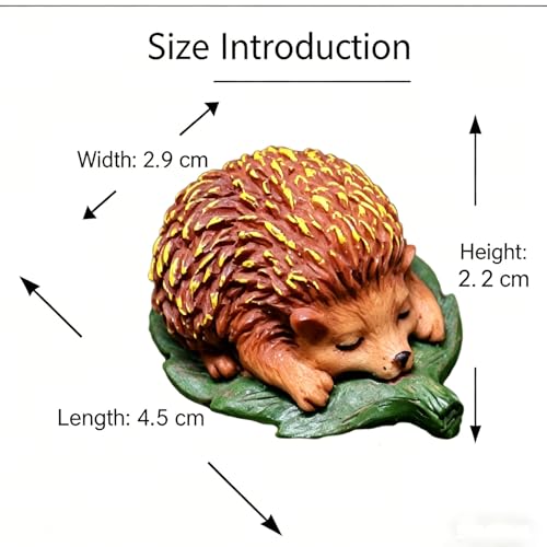 3 pcs Hedgehogs Turtle Statue Stump Sculpture,Fairy Wild Garden Decor Supplies, Cute Outdoor/Indoor Garden Ornament for Patio, Yard, Flower Bed, Home Decoration