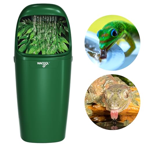 Wacool Reptile Water Dripper Chameleon Drinking Fountain Water Dispenser, Automatic Water Feeder for Bearded Dragon Gecko Lizard Frog Snake/Reptile Accessories