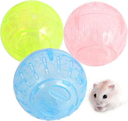 Transparent Silent Exercise Ball Plastic Spinner Hamster Running Wheel, Multiple Colors, Small Animal Exercise Wheel