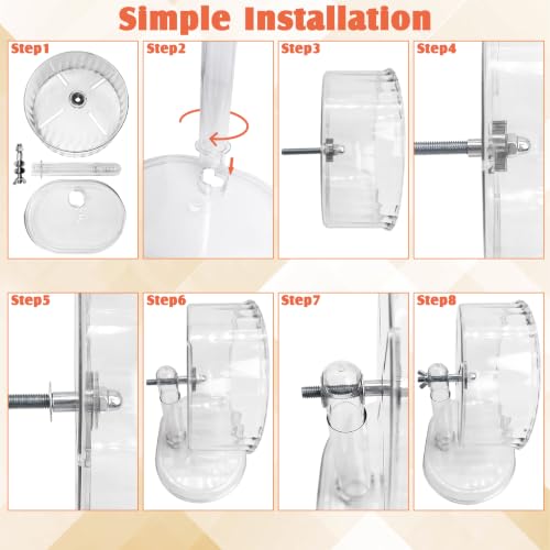 Hamiledyi Silent Hamster Wheel 7 Inch Small Animals Running Exercise Wheel with Adjustable Stand Quiet Hamster Running Wheel Toy Anti-Slip Texture Track Gerbil Exercise Toys for Mice Rat