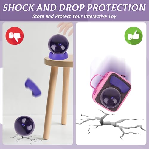 YouKnow Travel Case for Bitzee Hamster Ball Interactive Toy - Shockproof Storage Box with Custom Foam Insert & Carry Handle, Fits Electronic Pet Toy + Dock (Only Case) (Purple) - color: Purple