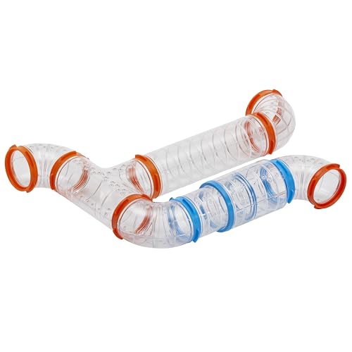 MidWest Homes for Pets Curvy Hamster Tube Value Pack, Compatible on All Midwest and Ferplast Hamster Cages, Model FP-CTVP - size: Curvy Tube Value Pack