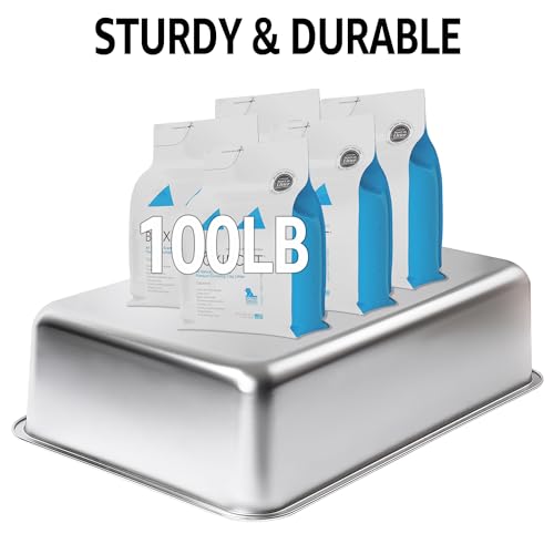 Stainless Steel Litter Box for Kitten,Metal Litter Box with Lid S | Cat Litter Box High Sides,Small Cats,Open Design,Indoor,1-Mat and 1-Scoop,Easy to Clean, No Odor,Anti-Urine Leakage - color: S-M-lid-10"H