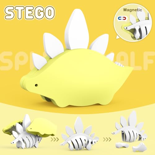 Magnetic Animal Building Toys, STEM Toddler Learning Toys 3D Puzzle Animals for Boys Girls, Educational Magnetic Travel Montessori Toy Lion Elephant, Unique Birthday Gift (Dinosaur Animals, Count, 4) - style: Dinosaur Animals