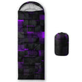 Sleeping Bags for Adults and Kids Backpacking Camping Sleeping Bags for Girls and Boys Lightweight Waterproof Cold/Warm Sleeping Bag for All Season - color: dark purple