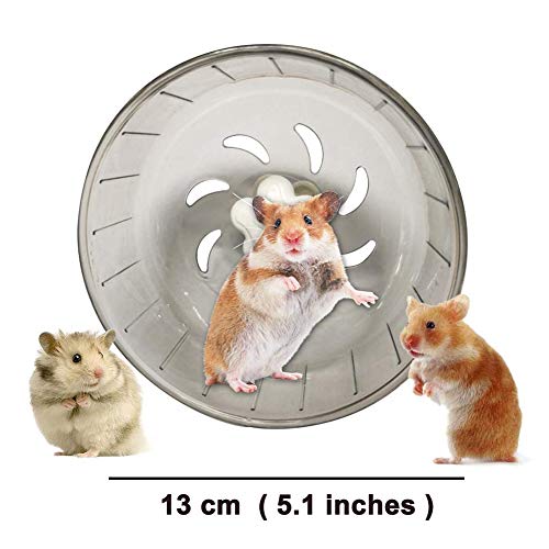 GOLDEAL 5.1 Inches Small Silent Hamster Wheel, Toys for Cage, Super Mute Spinner Exercise Running Wheel for Gerbils or Mice - size: 5.1Inchs