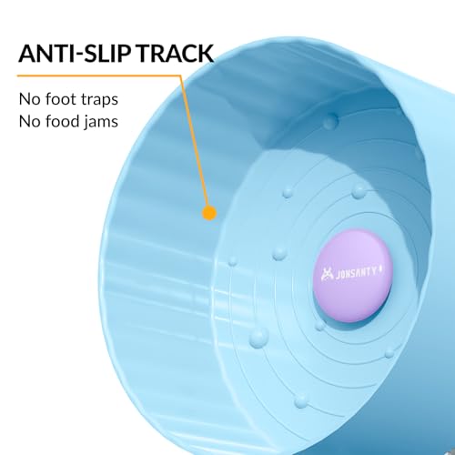 8.4" Silent Hamster Wheel, Non-Slip Track, Exercise, Release Stress, Relieve Anxiety, Adjustable Height Stand, for Syrian Dwarf Hamster, Gerbil, Mice, Other Small Medium Sized Pets, Blue