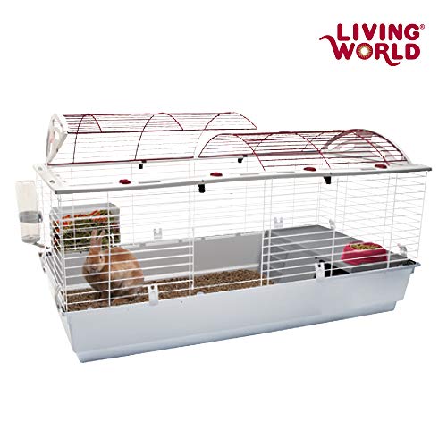 Living World - Deluxe Hybrid Habitat, X-Large | Rabbit, Guinea Pig, Chinchillas, and Small Animal Cage - size: 46.9"L x 22.8"W x 24.0"H