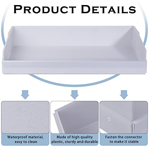 Geelin 2 Pack 26" x 13.5" Corrugated Plastic Cage Liners Base 1 x 2 Panel Size Guinea Pig Cage Liner for Guinea Pigs Hedgehogs Rabbits Applied with C&C Cages, White