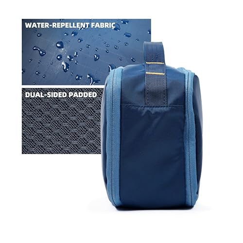 Accessories Bag & Tech Pouch | Organizer for Cables, Electronics & Everyday Essentials, Water-Repellent, Dual-Sided Padded - color: Blue Abyss
