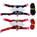 2 Pack Angel Wings Harness and Leash Set for Small Pets, Adjustable Soft Vest with Bell, Safe Outdoor Walking Adventure Gear, for Guinea Pigs Ferrets Hedgehogs Hamsters - color: Red + Navy Blue