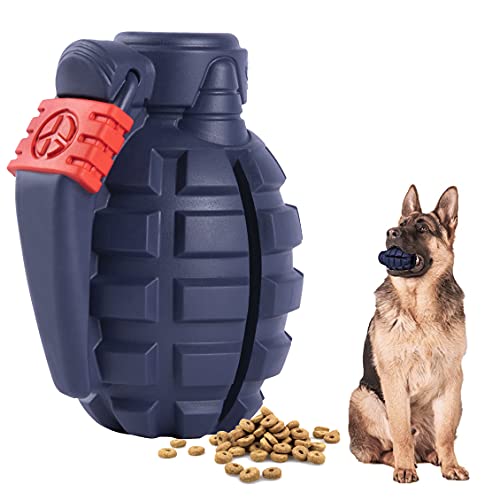 Dog Toys for Aggressive Chewers Large Breed, Fun to Chew (Blue) | German Shepherd, Indestructible Interactive Treat Dog Toys for Large Medium Breeds, Food Grade&Tough Rubber, Chase and Fetch - color: Blue