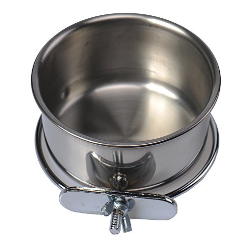 Durable Crates Cages Dog Parrot Puppy Pet Food Water Bowl S M L New by redcolourful