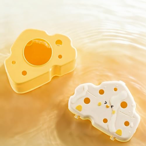 Cheese Hamster Hideout with Magnetic Door(Only for Acrylic Hamster Cage),Hamster House,Hamster Habitats,Plastic Hamster Peek House,Hamster Peekaboo Hide for Dwarf/Syrian Hamster/Gerbil