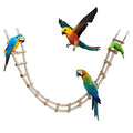 Bird Ladder Bridge, Wooden Pet Hamster Climbing & Swing Toys, Cage Accessories for Birds Rats Parrots Hamster Squirrel Sugar Gliders Parakeets Cockatiels - 16 Steps - 36.6 x 3.14 Inch - size: 16 Steps - 36.6 × 3.14 Inch