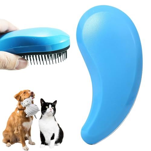 Puppy Brush, Soft Dog Brush for Grooming, Puppy Hair Remover Brush Comb, Grooming Tool for Poodles, Teddy, Yorkies, Maltese, Shih Tzu, Chihuahua, Blue - color: Blue