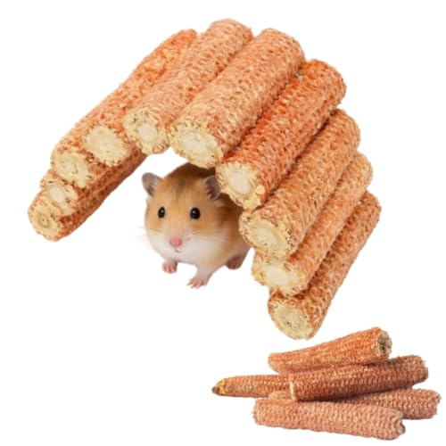 Parrot Hamster Rabbits Toys, Hamster Parrot Corn Cob Chew Toy Arch Bridge Shape Bite for Guinea Pigs Chinchillas Rabbits Playing