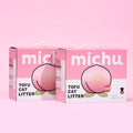 Michu Tofu Cat Litter Gen3 – 100% Natural & Biodegradable Clumping Formula, Fast-Clumping, Odor-Control, Flushable, Low-Tracking, Dust-Free – Value Box, 2 Boxes=22 lb, Peach - size: 2 Boxes=22 Lb