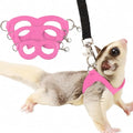 3 Pack Sugar Glider Harness and Leash Set Small Animal Training Walking Vest for Squirrel Hamster Rat Pink - color: Pink