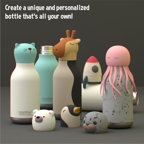Bestie Replacement Head, Detachable Soft Silicone Character Topper, Straw | Fits the 16 oz Insulated Bottle, Easy to Swap & Clean, BPA Free - color: Dog Replacement Head