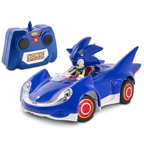 NKOK Sonic & Sega All-Stars Racing RC Car 1:28 Scale 2.4GHz, Ages 6+ | Officially licensed Sega Sonic the Hedgehog - 6.5" compact design - rubber tires - up to 150 ft range - ages 6+
