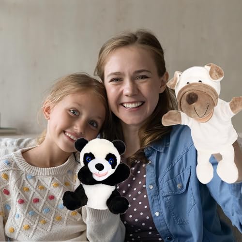 Easfan Puppy Hand Puppet with Movable Mouth Plush Dog Toy for Kids 12.5" | Interactive storytelling, cute soft plush, creativity imagination, easter christmas birthday holiday gift, for toddlers - style: Dog