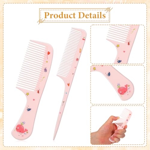 6Pcs Kids Hair Comb Set, Baby Hair Brush for Girls Boys | Cute Hairs Comb Toddler Hairs Comb Mini Comb Rat Tail Hairs Styling for Toddler Child's Hair Travel