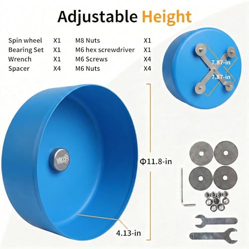 11.8" Aluminum Alloy Silent Rat Exercise Wheel | Chinchilla Noiseless Running Wheel for Fancy Rat, Chinchilla, Syrian Hamsters, Hedgehogs and Small Pets - color: Blue