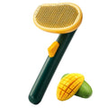 Cat Brush for Shedding, Mango Cat Brushes with Gentle Bristles and Release Button, Gentle Self Cleaning Pet Brush for Indoor Cats and Dogs Daily Grooming Tool During Shedding Season - color: Dark Mangop