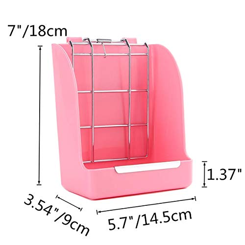 Litewoo Rabbit Hay Feeder, Small Animal Food Dispenser for Guinea Pigs | 3.54x5.7x7.09 inch, food-grade PP plastic, chew-resistant, pink, hay feeder, for rabbits/guinea pigs/chinchillas/hamsters - color: A / Pink